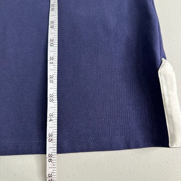 Spartina 449 Embroidered Monica Shift Dress Size Small Navy Blue Stretch Boho - Picture 10 of 13